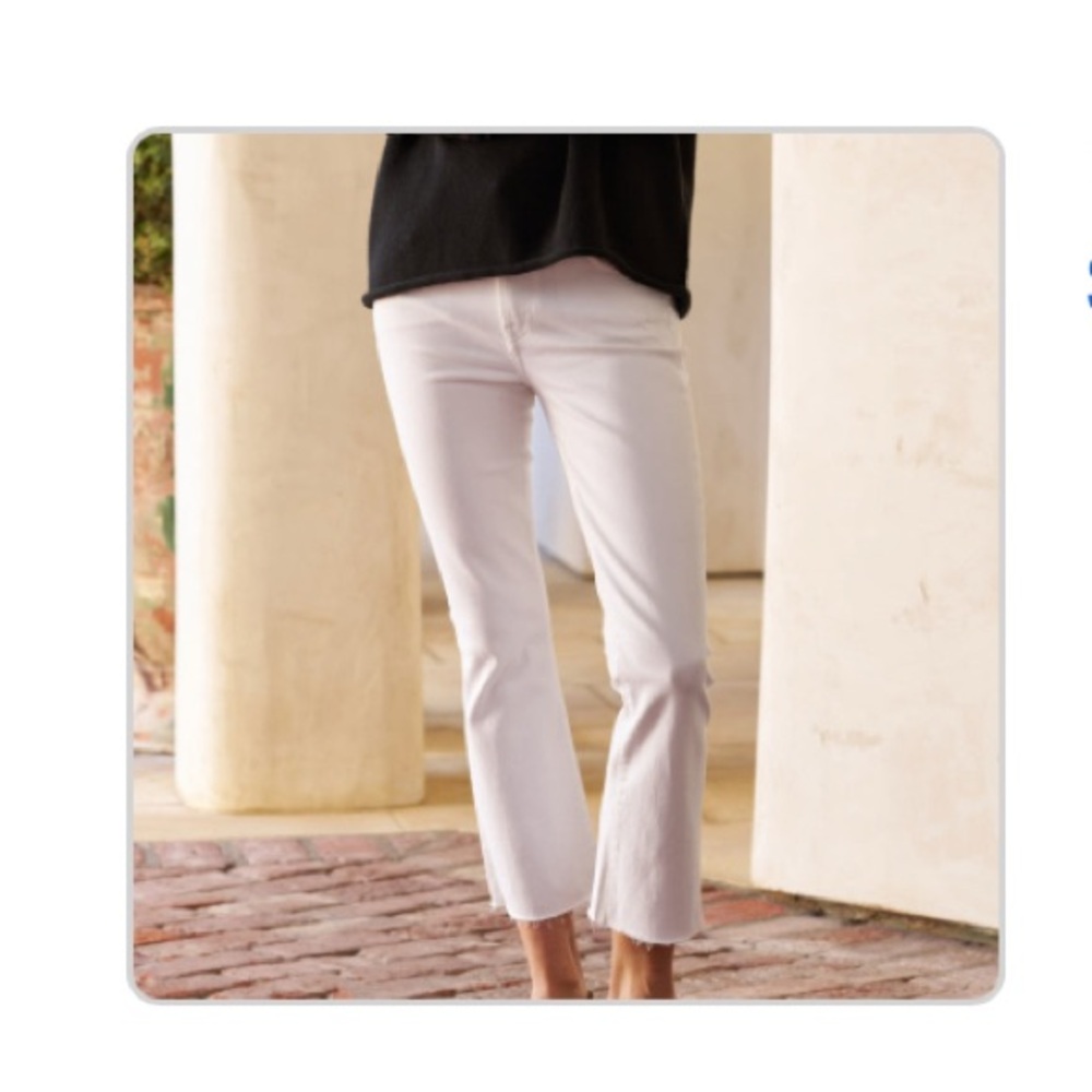 Frank & Eileen White Ankle Cropped Jeans